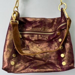 Hammitt *Limited Edition* Burgundy Metallic Suede Shoulder Crossbody Bag